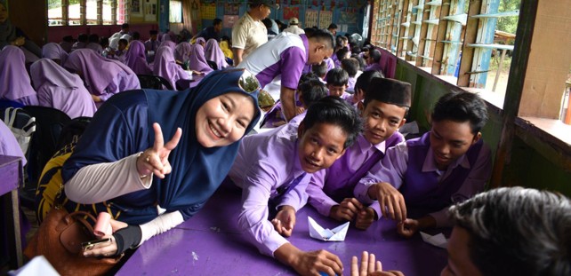 Students in a rural classroom setting